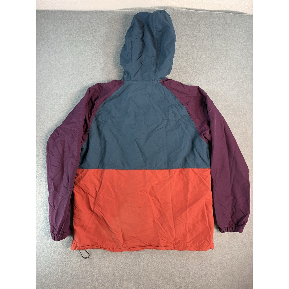 L.L. Bean Anorak Jacket Womens L Multicolor Nylon Hooded 1/2 Zip 505301 - Picture 2 of 9